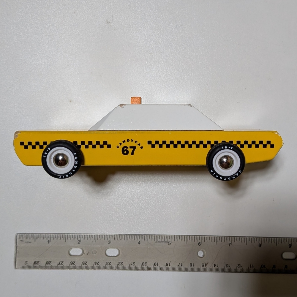 Candy Lab Hudson Taxi Wooden Car - Picture 3 of 9
